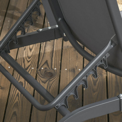 Ligbedden – Tuinligbedden – Verstelbare Ligstoelen – Buitenligbedden – Aluminium Frame – Ademend Mesh – Wieltjes - Donkergrijs