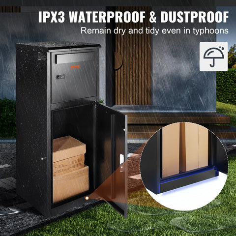 Brievenbus - Postbus - Brievenbussen - Brievenbus RVS - Staande Brievenbus Staal - Pakket Brievenbussen - 44 Inch - Muurgemonteerde Anti-diefstal Brievenbus - Waterdicht - voor Grote Opslag Buiten