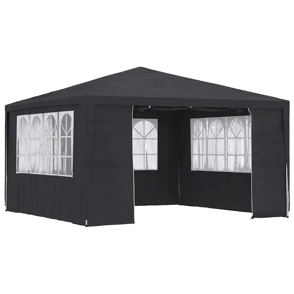 Draagbare Tent – Tuinpaviljoen – Partytent – Tuin Tent – Evenementen Tent – Overkapping – 4x4 Meter – UV-Bestendig – Roestvrij Stalen Frame - Zwart