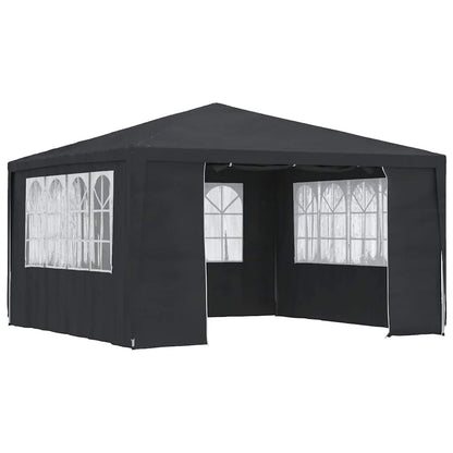 Draagbare Tent – Tuinpaviljoen – Partytent – Tuin Tent – Evenementen Tent – Overkapping – 4x4 Meter – UV-Bestendig – Roestvrij Stalen Frame - Zwart