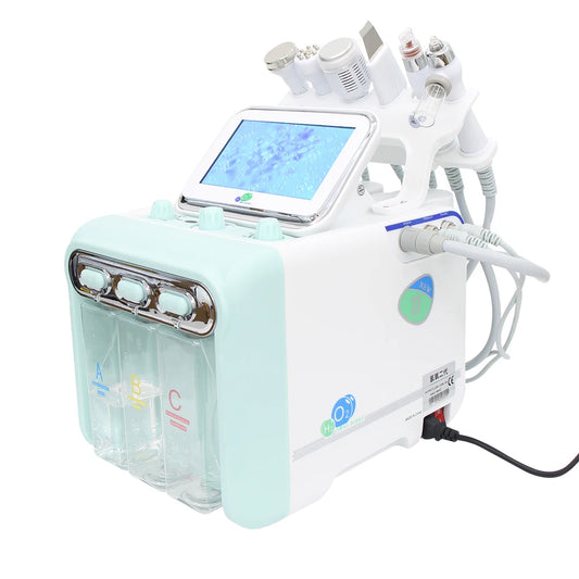 6-in-1 Hydro Dermabrasion Machine – Gezichtsreinigingsapparaat – Huidverjongingsapparaat – Anti-Akne Behandeling – Collageen Liftapparaat – Ultrasone Massage – Cold Hammer Koeling
