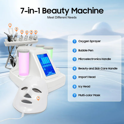 Huidverzorgingsmachine – Gezichtsreiniger – Ultrasoon Apparaat – Collageen Stimulator – Hydraterend – Radiofrequentie Therapie – ABS Materiaal