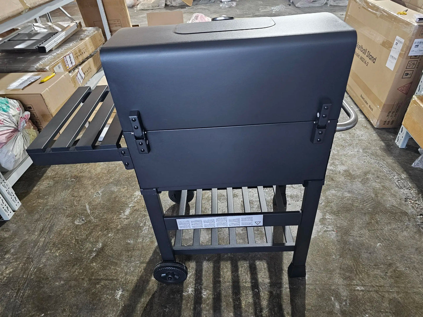 BBQ - BBQ Houtskool - Smoker - Barbecue - Grill - met Zijtafels, Wielen en Opbergplank – Draagbare Buitenbarbecue met Rookfunctie - Zwaar Gebruik