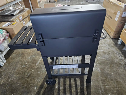 BBQ - BBQ Houtskool - Smoker - Barbecue - Grill - met Zijtafels, Wielen en Opbergplank – Draagbare Buitenbarbecue met Rookfunctie - Zwaar Gebruik