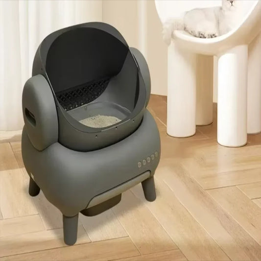 Kattenbak – Zelfreinigende Kattenbak – Automatische Kattenbak – Slimme Kattenbak – App Bedienbare Kattenbak – XXL 59x52x63 cm – Duurzaam Plastic