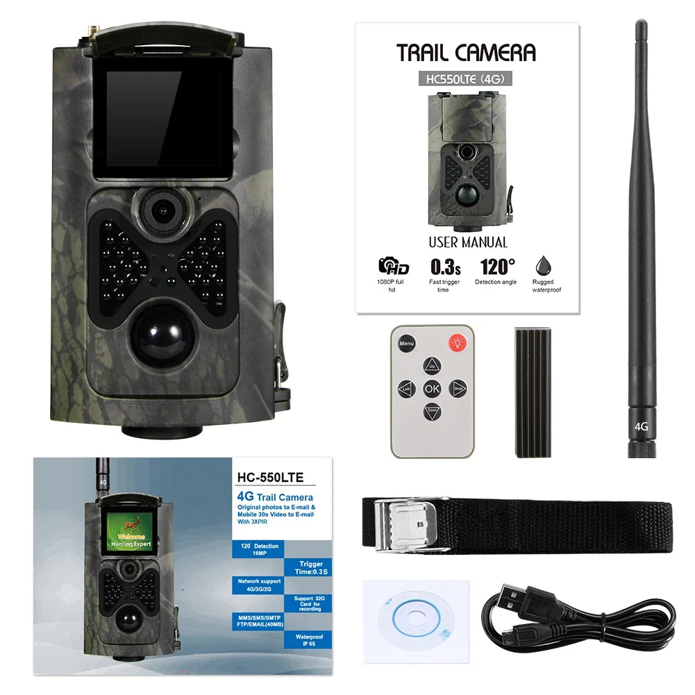 Wildcamera – Jachtcamera – Bewakingscamera – Wildlife Camera – Buitencamera – Nachtzicht – 4G Connectiviteit - Alleen Camera
