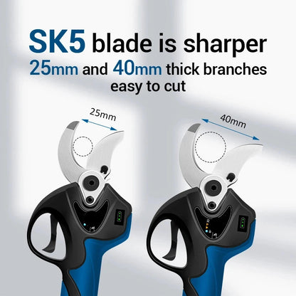 Elektrische Snoeischaar - Accu Snoeischaar - Takkenschaar - 40mm - 21V - Accu Tuingereedschap - Borstelloze Motor - Voor Bomen - Struiken en Bonsai