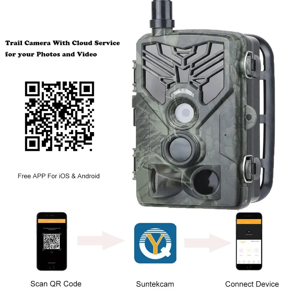 4G Wildlife Camera – Trail Camera – Jachtcamera – Beveiligingscamera – Natuurcamera – 36MP Foto’s – 4K Video Qualiteit