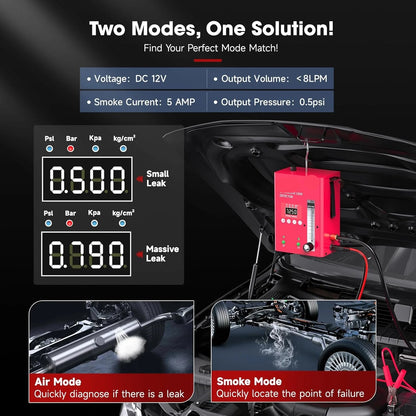 Automotive Mistmachine - EVAP Lekdetectie - Vacuüm Tester - 12V - Diagnostische Tool - met Geïntegreerde Luchtpomp