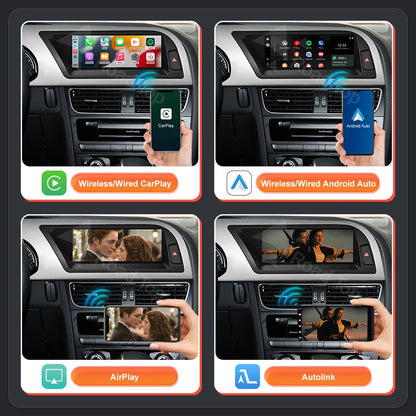Multimediascherm Auto – Touchscreen Navigatie Display – Draadloos CarPlay Android Auto – 8,9" / 12,3" Scherm – Hoge Resolutie 1920x720 – Geschikt Voor Audi A5 S5 2008-2016