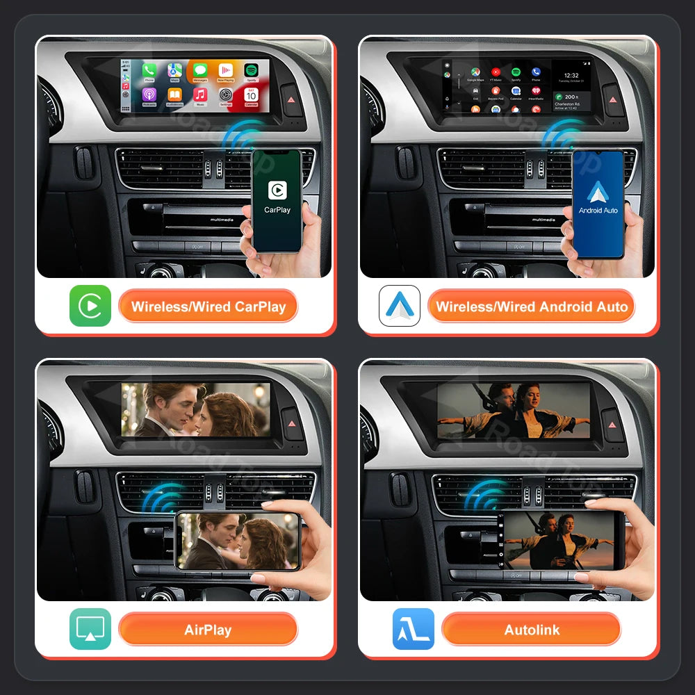 8.9'' 12.3" Car Multimedia Display Linux Screen For Audi A5 S5 2008-2016 With Wireless Carplay Android Auto Airplay Autolink