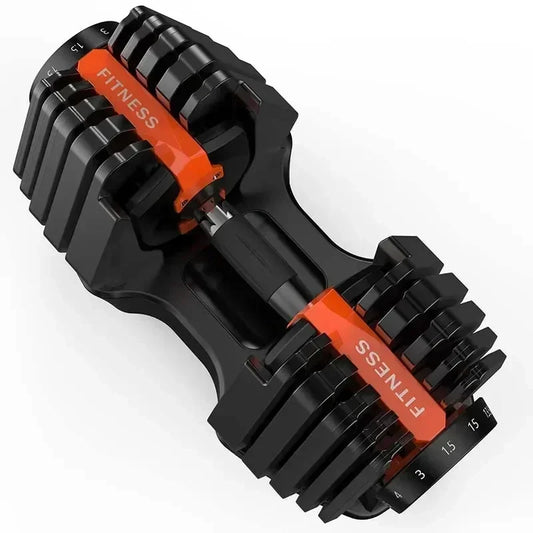 Weights - Adjustable Dumbbells - Dumbbells set - Arm muscle training - Home training - Fitness equipment - Red and Black - 24KG