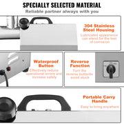 Elektrische Gehaktmolen - Voor alle soorten Vlees - Roestvrij staal - Vleesmolen - Vleesmolens - worstenmaker - Keukenmolenmachine - 2 Bladen - 794Lb/H - 1100W - 193 tpm - Zilver