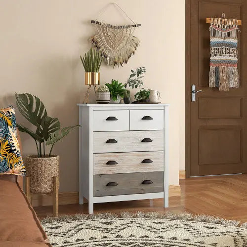 Kast - Dressoir - Opbergkast - Opbergkasten - Organizer - Woonkamerkast - 70 cm x 38 cm x 85 cm - Wit