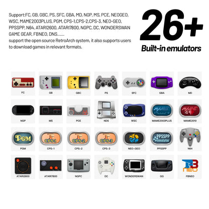 Trimui Smart Pro Retro Handheld Game Console Support Bluetooth-compatible Headset Gaming System 4.96 Inch Gift for Kids Adults - QUORE
