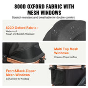 Hondenwagen - Opvouwbaar - Kinderwagen met remmen - Kinderwagen met remmen - Afneembare draagtas voor kleine tot middelgrote honden - Zwart - QUORE