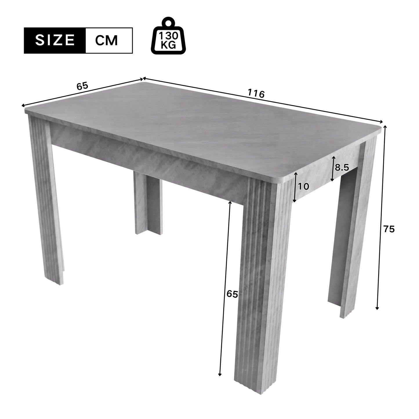 Eettafel – Tafel – Eetkamertafel – Houten Tafel – Ruim Tafelblad – Stabiele Poten – Onderhoudsvriendelijk