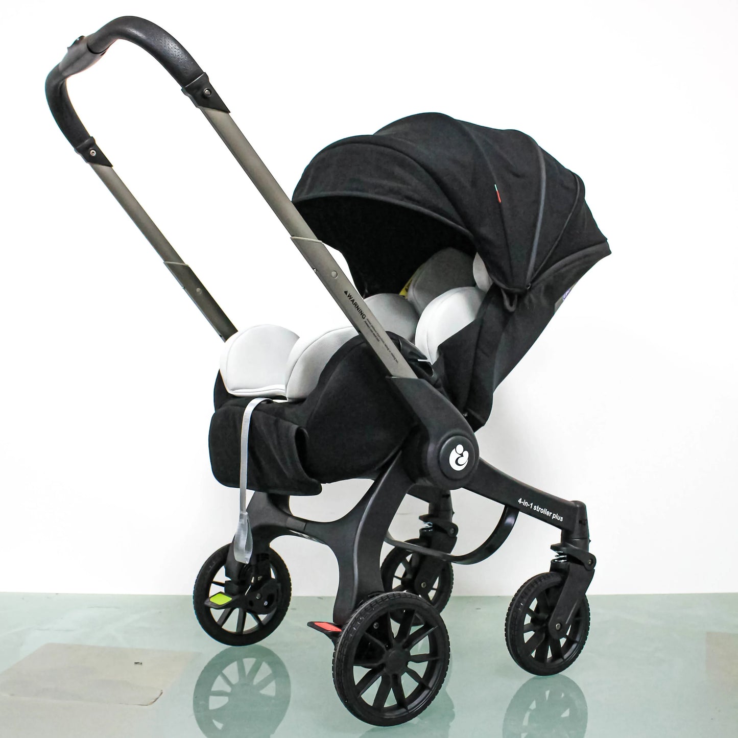 Kinderwagen - 4-in-1 Baby Stroller - Wandelwagen - Buggy - Twee Richtingen – Multifunctioneel – 3-in-1 Opvouwbaar – Lichtgewicht Reiswieg – Zwart