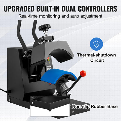 Transferpers - Heat Press Machine - Sublimatie Printer - Hoed hittepers - 4 in 1 Cap warmte persmachine - Hittepers Transferpers - QUORE