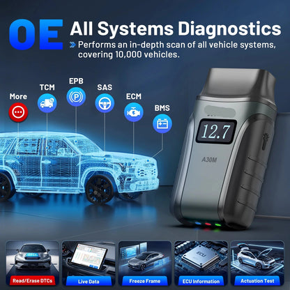 OBD2 Diagnosetool – Auto Scanner – Foutcode Uitlezer – Diagnoseapparaat – Bluetooth – Volledige Systeemdiagnose – Levenslange Updates