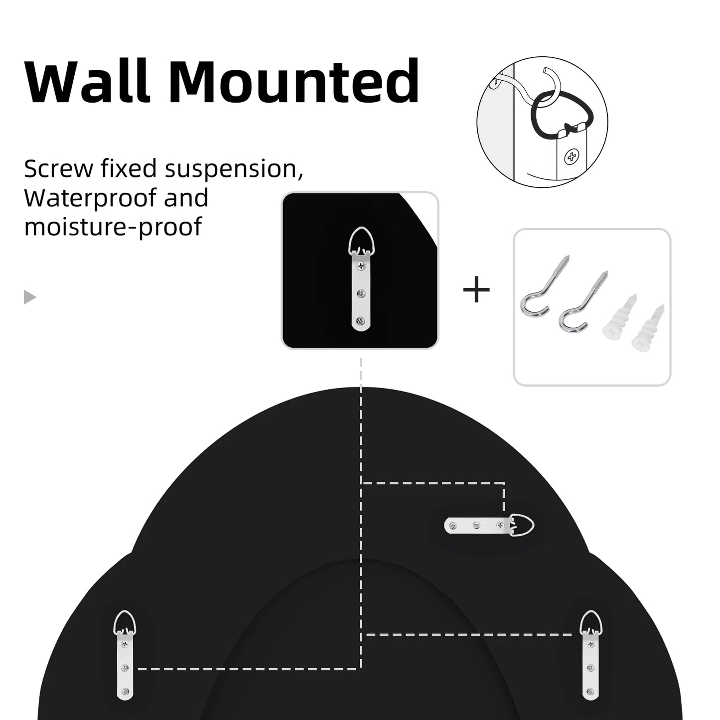 Ovale Wandspiegel – Grote Spiegel – Muurspiegel – Decoratieve Spiegel – Slaapkamerspiegel – Zilveren Lijst – 60x80 cm – Glas & MDF – Sprankelend Design