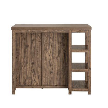 Keukeneiland – Keukenkast – Dressoir – Organizer – Buffetkast – Bruin Vintage – MDF & Spaanplaat – 110x95x55 cm - QUORE