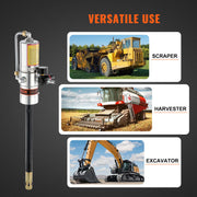 Grease Gun - Pneumatic Grease Gun - 50:1 Pressure Ratio - 360° Rotatable Grease Gun Head - Aluminium Grease Gun - Grease Gun Pistol Grease Gun Powerful - Black