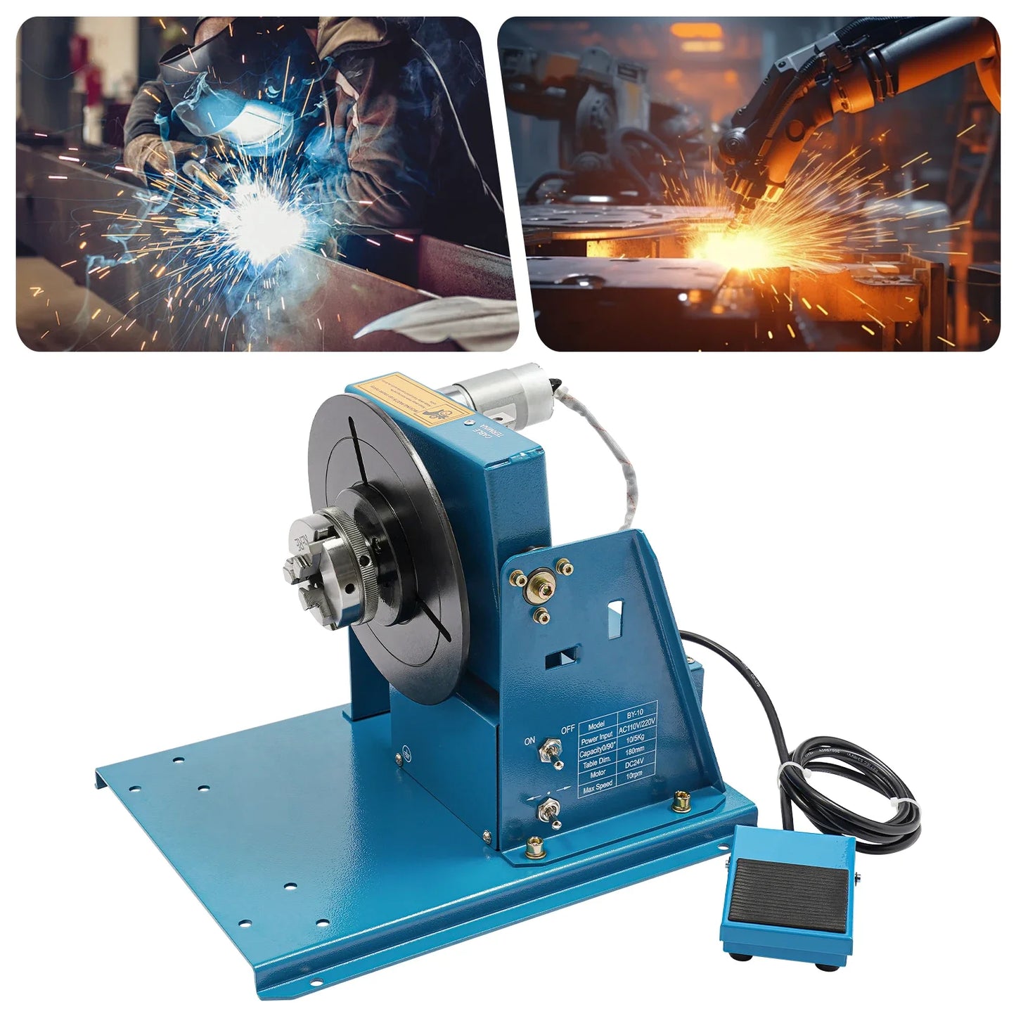 Elektrische Laspositioneerder – Lasdraaiplateau – Lashouder – Lasrol – Draaibaar Tafelblad – 10 Watt Motor – Kantelbaar 0-90°