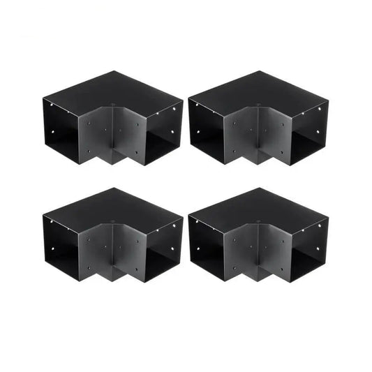 Pergola - Pergola Bracket Kit - Pergola Metal - Pergola Kit - Pergola Corner Connection - 4x4inch - 3 Way Easy Installation - For Gazebos Patio Pergolas Log Cabin Outdoor Hardware - 2PCs