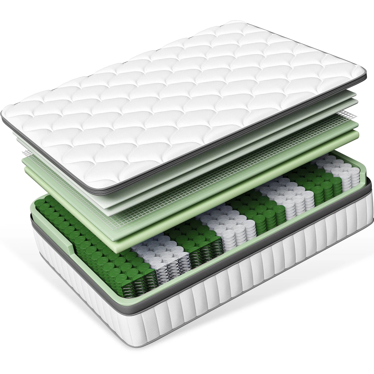 Pocketveringmatras – Matras – Slaapmatras – Bedmatras – 7-Zone Matras – 140x200x25 cm – Ademend & Bewegingsisolatie