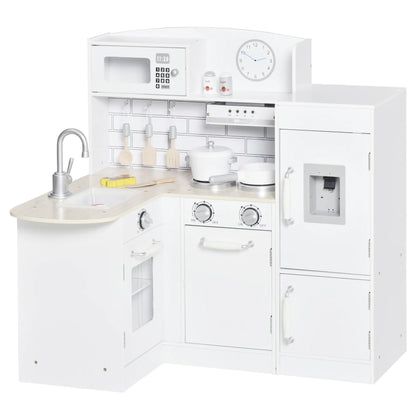 Houten Kinderkeuken – Speelkeuken – Kinderspeelgoed – Rollenspel – Speelkeukentje – Gelaagd MDF – Inclusief Speelkookgerei