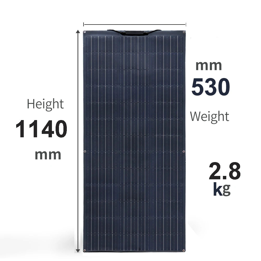 Zonnepaneel - Zonnepanelen - Zonne-energie - Zonne-kit - Fotovoltaïsch Paneelsysteem - 280W -  Waterdicht - voor Boot - Camper - Caravan - RV - Tuin