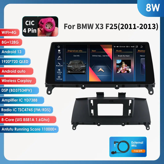 10.25" Android 13 Autoradio – Multimedia Systeem – Navigatiesysteem – Touchscreen Radio – Carplay GPS – 8GB RAM – 128GB Opslag
