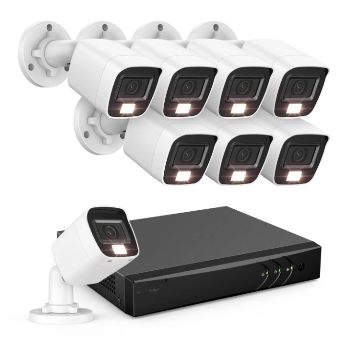 Bewakingscamera Set – Beveiligingscamera – CCTV Systeem – Video Surveillance – Camerabewaking – 8x 2MP HD Camera’s – 2TB Opslag DVR