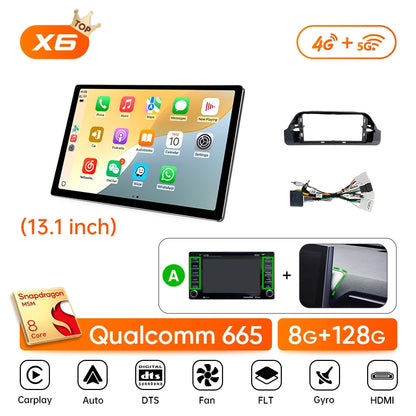 Ainavi 13.1 Car Radio For Toyota RAV4 2020 2021 2023 2024 RAV 4 XA50 Wireless Carplay Android Auto 4G Car Multimedia Player DSP - QUORE