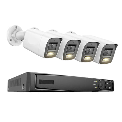 Complete 8-Kanaals Beveiligingscamera Set – Camerabewaking – Beveiligingssysteem – Cameraset – 12MP Haarscherp – Bewegingsdetectie Met Slimme Herkenning - 4 Camera’s - Build-in HDD: Geen