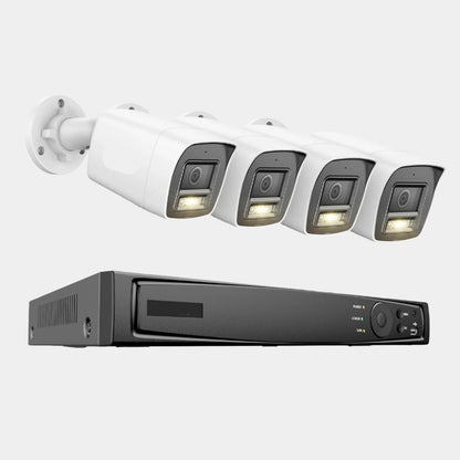 Complete 8-Kanaals Beveiligingscamera Set – Camerabewaking – Beveiligingssysteem – Cameraset – 12MP Haarscherp – Bewegingsdetectie Met Slimme Herkenning - 4 Camera’s - Build-in HDD: 4T
