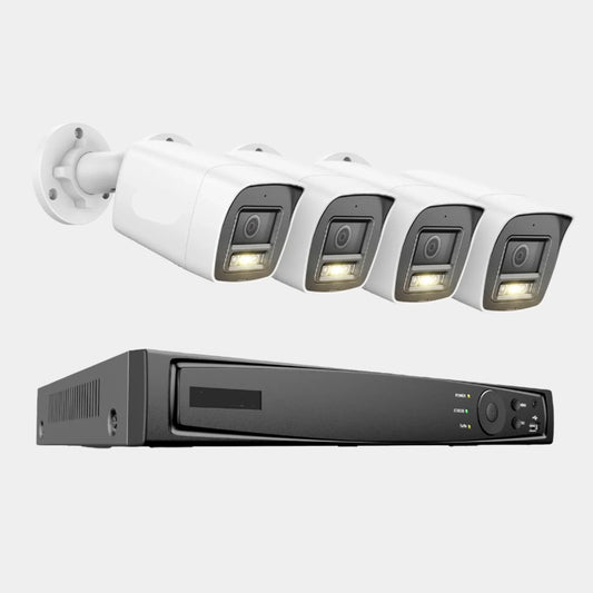 Complete 8-Kanaals Beveiligingscamera Set – Camerabewaking – Beveiligingssysteem – Cameraset – 12MP Haarscherp – Bewegingsdetectie Met Slimme Herkenning - 4 Camera’s - Build-in HDD: 4T