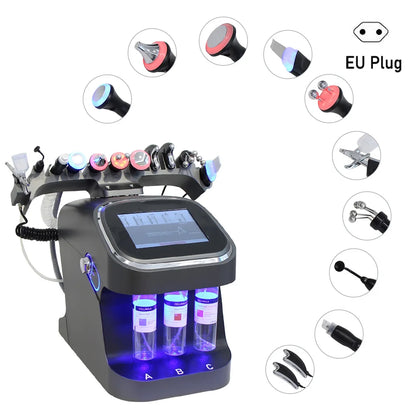 Gezichtsverzorgingsmachine – Gezichtsbehandeling – Huidverzorgingsapparaat – Ultrasone Scrubber – Warmte En Koude Therapie – 10-In-1 Multifunctioneel
