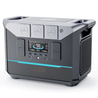 Mobiele Power Station – Draagbare Energiecentrale – Noodstroom – Zonne-Accu – Stroomvoorziening – 1382Wh Capaciteit – Snelle Oplaadfunctie