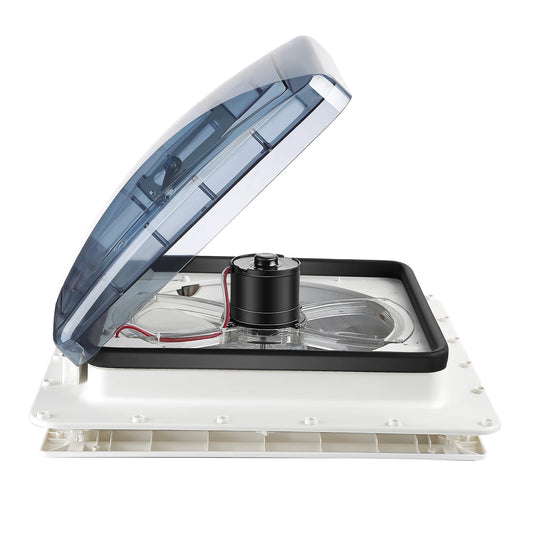 Dakventilator Camper – Dakventilator Caravan – Dakventilator Motorhome – Dakventilator Campervent – Elektrische Dakventilator Met Afstandsbediening – 12V Motor Met 3 Snelheden – Automatische Regendetectie - QUORE