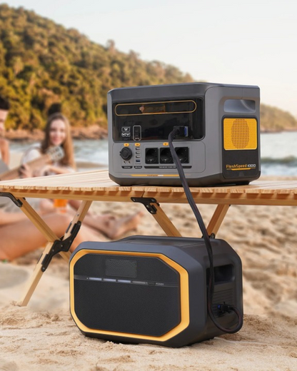 Powerstation - Stroomgenerator - Mini-Generator - Draagbare - Krachtcentrale - Extra batterij - LiFePO4 Batterij - voor Thuis - Tenten - Buiten - Kamperen - 1548Wh - 3500 mAh - 42 x 29.6 x 25.5 cm - Zwart/Geel
