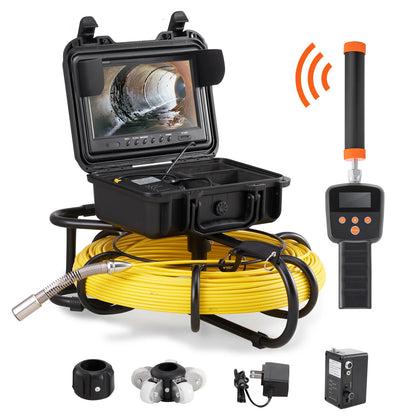 Rioolinspectiecamera – Pijpencamera – Afvoerinspectiecamera – Inspectiesonde – Endoscoopcamera – 9 Inch Kleurenscherm – IP68 Waterdicht Roestvrij Staal