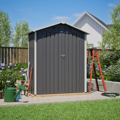 Stalen Tuinopslag – Fietsstalling – Tuinschuurtje – Opslagbox – Weerbestendige Stalling – 154x83x180 cm – Waterdicht Met Vloerfundering En Slot
