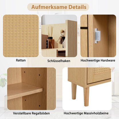 Schoenenkast – Schoenenopberger – Schoenenrek – Schoenenmeubel – Smal – MDF Materiaal – 125 Cm Hoogte - QUORE