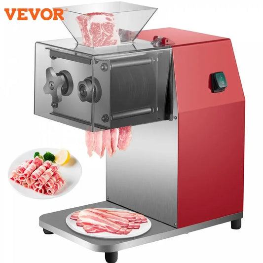 VEVOR 250kg/H Commercial Electric Meat Slicer Grinder Vegetable Cutter Shred Machine 850W Home Automatic Food Chopper Chipper