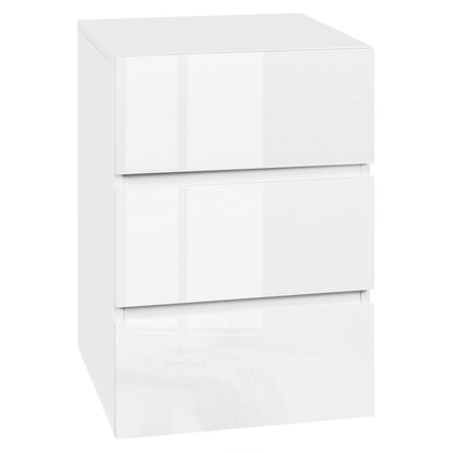 Nachtkastje - Bijzettafel - Salontafel - Moderne Bijzetkast - 40x35x62cm - Opbergkast - voor Slaapkamer of Woonkamer - Wit