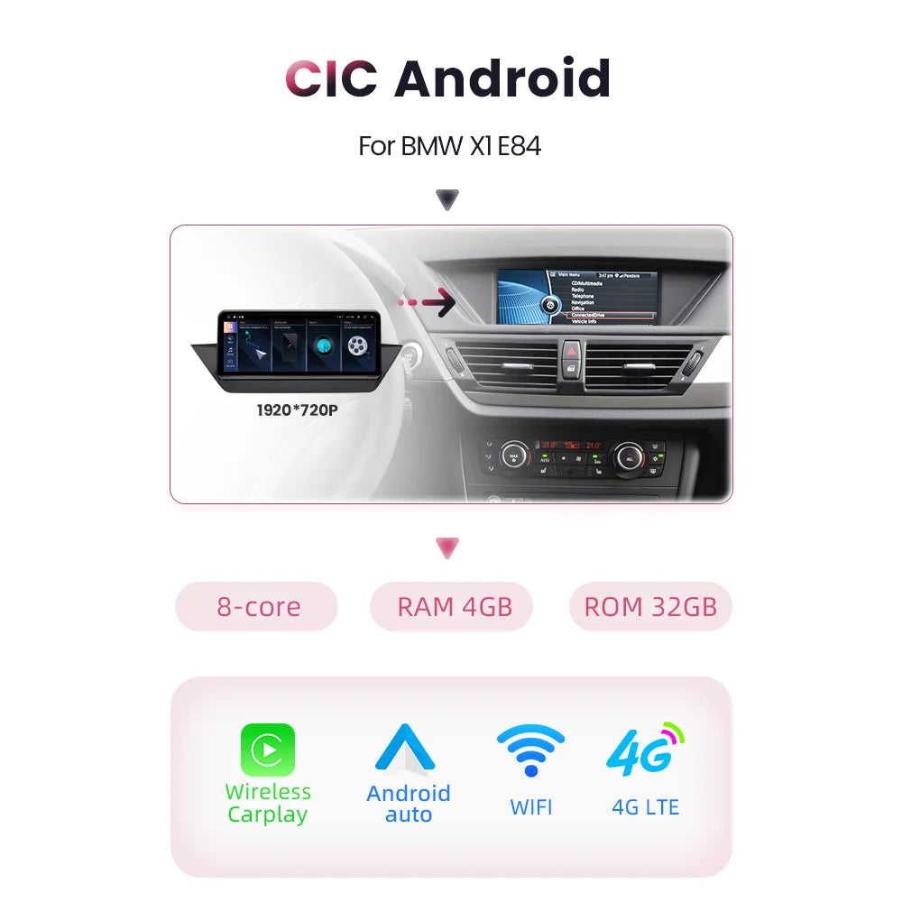Multimedia Speler – Auto Radio – Navigatie Systeem – Touchscreen Headunit – Android Auto – Wireless CarPlay – 10,25 Inch IPS Display – 4x45W Versterker