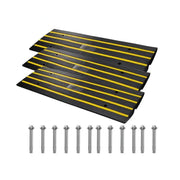 Kabelbeschermer - Kabelbrug - Kabelgoot - Kabelbrugrubber - Kabeldrempel - Kabeldrempelvloer - Opritdrempelbrug Uitbreidbare oprijplaten - voor laadperron Garage Oprijplaat - 2 Pak