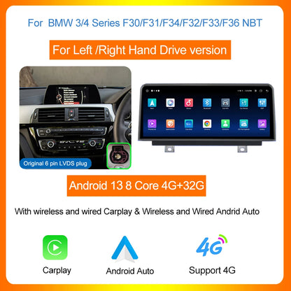 Multimedia Systeem BMW – Autoplayer – Navigatiesysteem – Inbouw Radio – Touchscreen Unit – 10,25 Inch Scherm – Wireless CarPlay & Android Auto – 4G Wifi Bluetooth